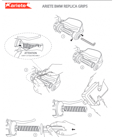 Ariete 01685 01686 01694(SSF) Kawasaki Honda Yamaha Konforlu Tutuş Elcik Açık Gidon