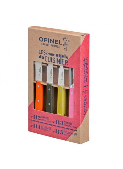 Opinel Fifties 4 Essentials Renkli Mutfak Bıçağı Seti
