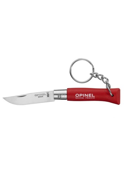 Opinel No 4 Kırmızı Anahtarlıklı Paslanmaz Çelik Çakı