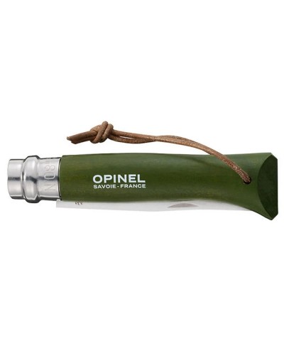 Opinel Inox No 8 Gürgen Saplı Paslanmaz Çelik Haki Çakı