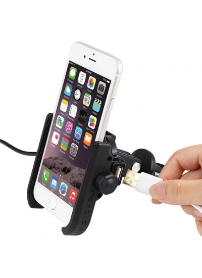 Motowolf Usb Şarj ve Telefon Tutucu Gidon Bağlamalı