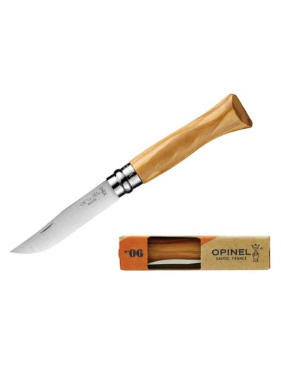 Opinel Inox No. 6 Zeytin Ahşap Saplı Paslanmaz Çelik Çakı