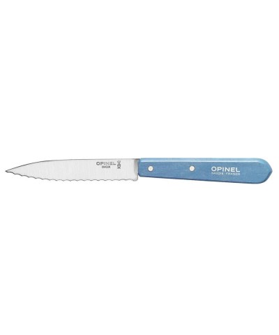 Opinel Essential No:113 Paslanmaz Çelik Tırtıklı Soyma Bıçağı Mavi