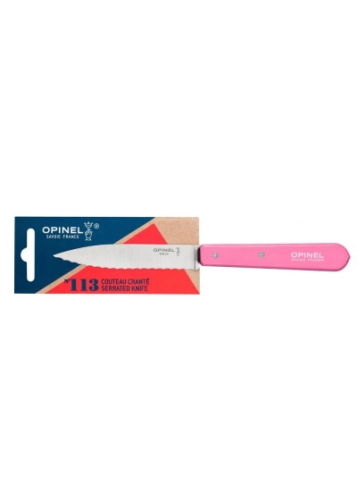 Opinel Essential No:113 Paslanmaz Çelik Tırtıklı Soyma Bıçağı Pembe Opinel Essential No:113 Paslanmaz Çelik Tırtıklı Soyma Bıçağı Pembe