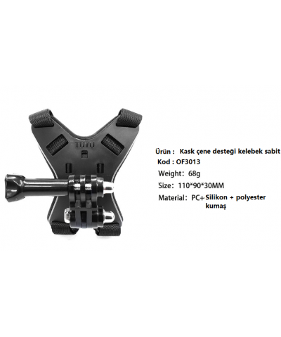 Kask Kamera Çene Tutucu 4 Bacaklı Esnek Kırılmaz Yeni Model