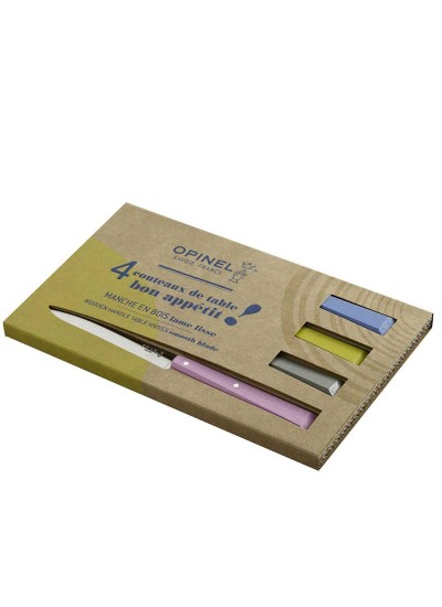 Opinel Bon Appetit Ahşap 4'lü Biftek Bıçak Seti Opinel Bon Appetit Ahşap 4'lü Biftek Bıçak Seti