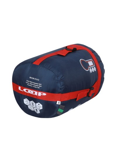 Loap Iron -5°C Sağ Fermuar Uyku Tulumu Siyah-Kırmızı Loap Iron -5°C Sağ Fermuar Uyku Tulumu Siyah-Kırmızı