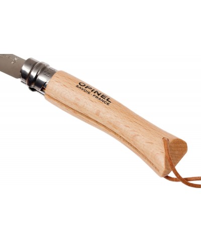 Opinel Inox 7 No Ahşap Deri Askılı Paslanmaz Çelik Çakı