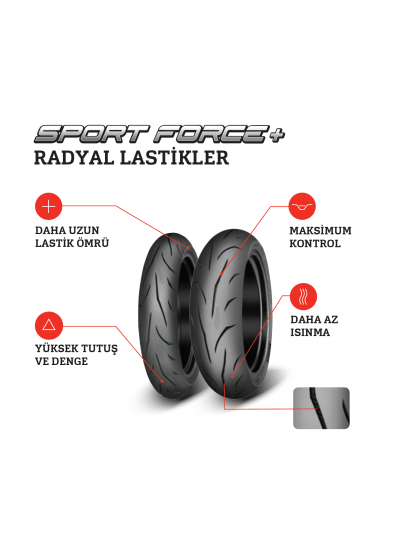 KTM 1290 SUPER DUKE TAKIM LASTİK SPORT FORCE RADIAL MİTAS