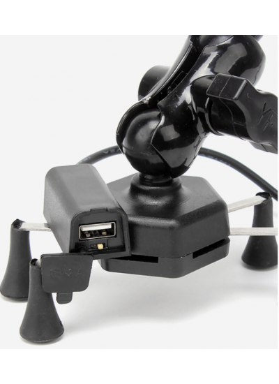 Motosiklet Usb Şarj ve Telefon Tutucu Gidon Bağlamalı 2.1A Hızlı Şarj