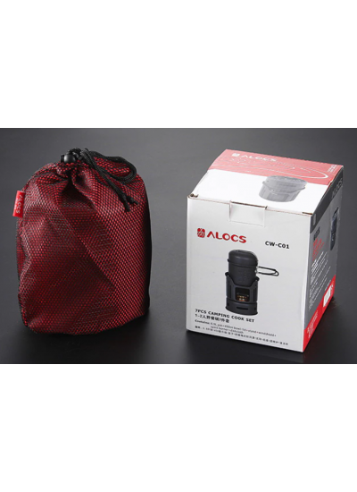 Alocs Alkol Ocaklı Pişirme Seti 1 2 Kişilik Çantalı Set
