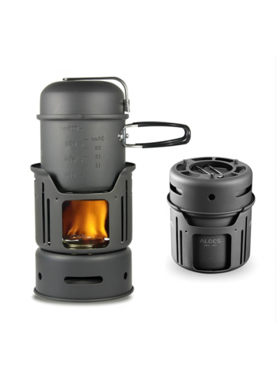 Alocs Alkol Ocaklı Pişirme Seti 1 2 Kişilik Çantalı Set