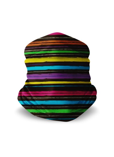 Rengarenk Çizgili Unisex Çocuk ve Yetişkin Motosiklet Buff'ı