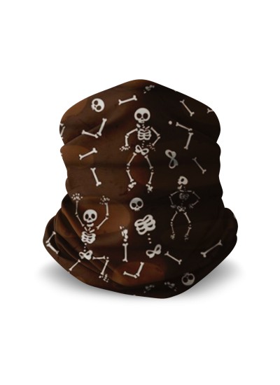 İskelet Desenli Unisex Çocuk ve Yetişkin Motosiklet Buff'ı
