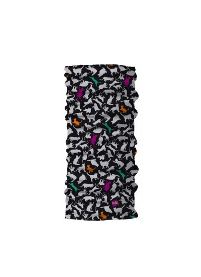 Kedi Silüetli Çocuk ve Yetişkin Motosiklet Buff'ı