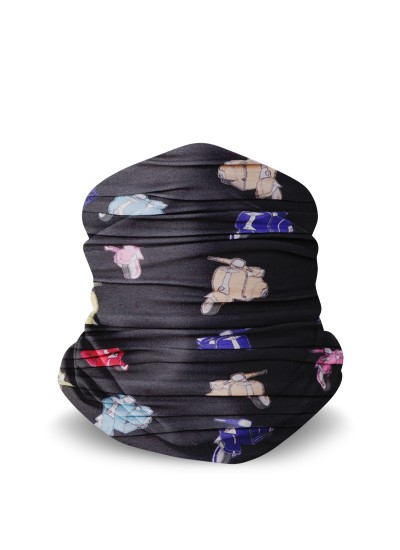 Scooter Desenli Çocuk ve Yetişkin Motosiklet Buff'ı