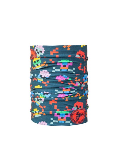 Pixel Skull Desenli Çocuk ve Yetişkin Motosiklet Buff'ı