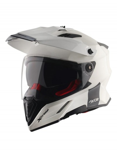 Axor X-Cross Dual Visor  SC White and Red Kask Axor X-Cross Dual Visor  SC White and Red Kask