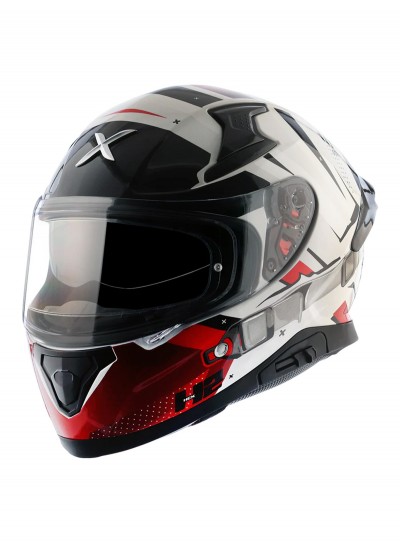 Axor Apex Hex 2 White and Red Full Face Kapalı Kask Axor Apex Hex 2 White and Red Full Face Kapalı Kask