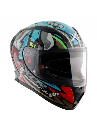 Axor Street Bobby Hex Blue Kapalı Full Face Kask Axor Street Bobby Hex Blue Kapalı Full Face Kask