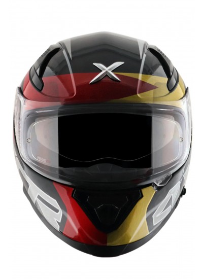 Axor Apex Chrometech Red and Gold Full Face Kapalı Kask Axor Apex Chrometech Red and Gold Full Face Kapalı Kask