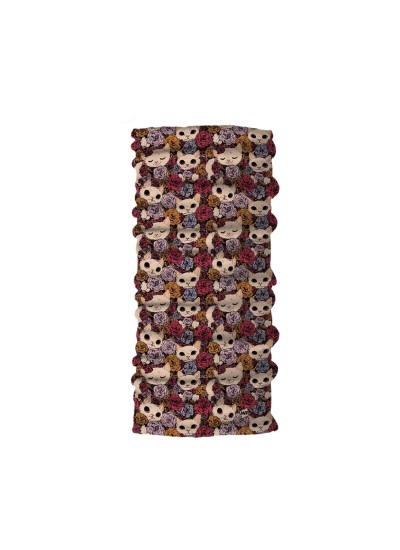 Sevimli Kedi Desenli Çocuk ve Yetişkin Motosiklet Buff'ı