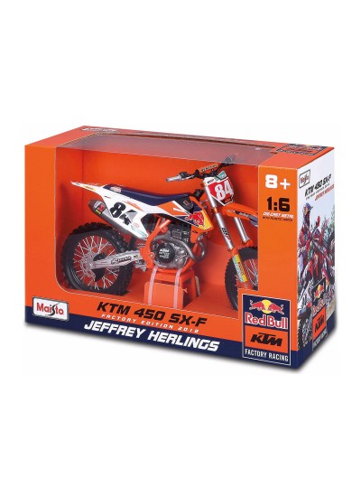 Maisto 1/6 Red Bull Ktm 450 Sx-F 2018 Factory Edition Motosiklet