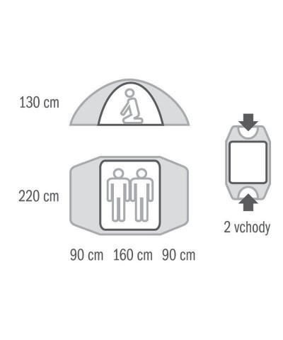 HUSKY FALCON YESIL 2 KISILIK CADIR