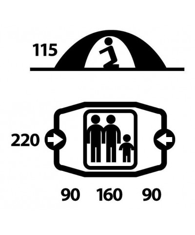 HUSKY BURTON YESIL 2+1 KISILIK CADIR HUSKY BURTON YESIL 2+1 KISILIK CADIR