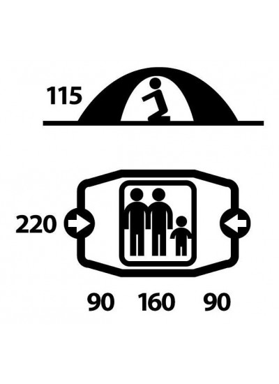 HUSKY BURTON YESIL 2+1 KISILIK CADIR HUSKY BURTON YESIL 2+1 KISILIK CADIR