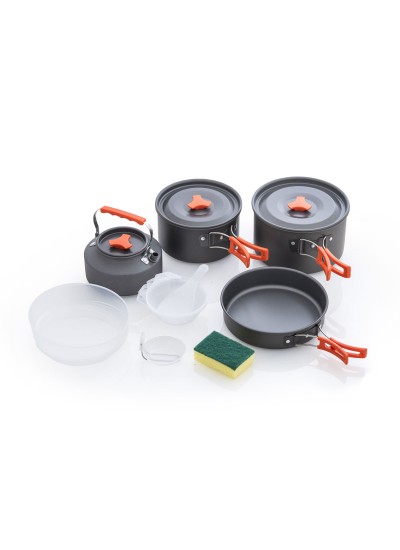 Kamp Tencere Tava Çaydanlık Seti 4-7 Kişi 18 Parça Kamp Tencere Tava Çaydanlık Seti 4-7 Kişi 18 Parça