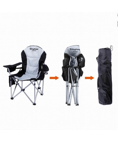 KINGCAMP DELUXE SANDALYE (SIYAH/GRI)