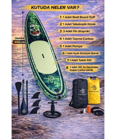 Paddle Board Sup Crazy Joker Şişme Stand 350x84x15cm Full Set Hediyeli