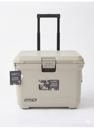 Coleman Pro 55QT Tekerlekli Termos Buzluk 52 L Kum Rengi 5 Gün Buz Tutma