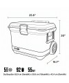Coleman Pro 55QT Tekerlekli Termos Buzluk 52 L Kum Rengi 5 Gün Buz Tutma
