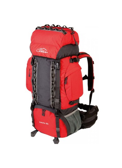 Loap Saulo Kamp ve Dağ Çantası 65 Lt Kırmızı-Siyah Loap Saulo Kamp ve Dağ Çantası 65 Lt Kırmızı-Siyah