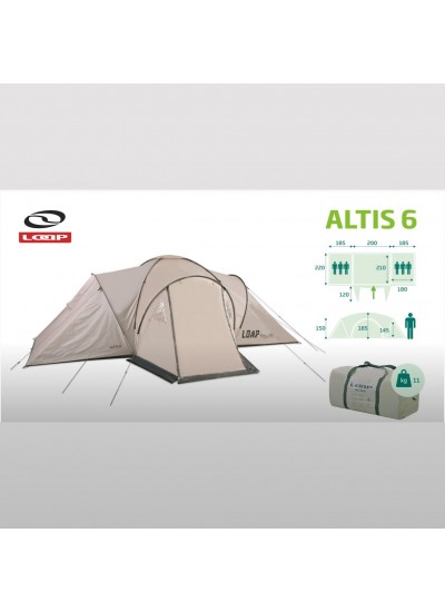 Loap Altis 6 Kişilik Drytec Su Geçirmez Aile Çadırı Loap Altis 6 Kişilik Drytec Su Geçirmez Aile Çadırı