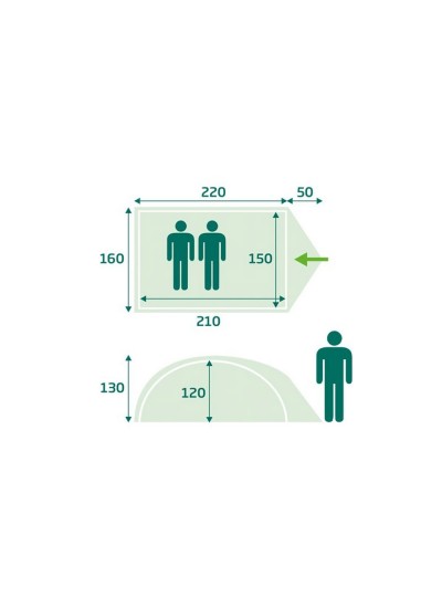 Loap Texas Pro 2 Kamp Çadırı 2 Kişilik Loap Texas Pro 2 Kamp Çadırı 2 Kişilik