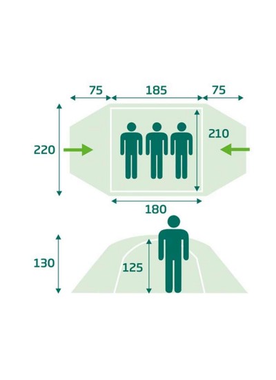 Loap Axes 3 Kişilik Kamp Çadırı DryTech Çift Katmanlı Loap Axes 3 Kişilik Kamp Çadırı DryTech Çift Katmanlı