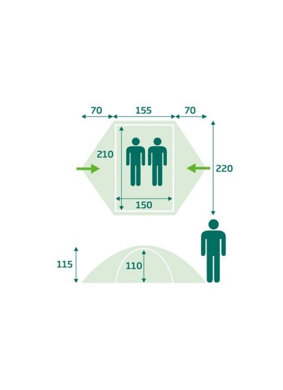 Loap Ligga 2 Kişilik Kamp Çadırı Drytech & Ripstop Loap Ligga 2 Kişilik Kamp Çadırı Drytech & Ripstop