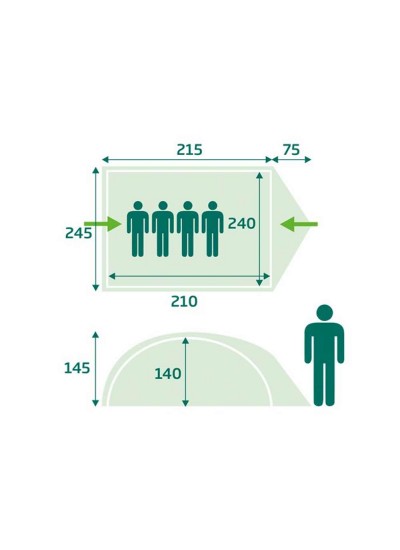 Loap Hiker 4 Kişilik Drytech Teknoloji Kamp Çadırı Loap Hiker 4 Kişilik Drytech Teknoloji Kamp Çadırı