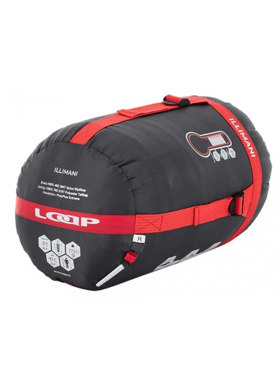 Loap ILLIMANI -15 °C Uyku Tulumu Kırmızı/Gri Loap ILLIMANI -15 °C Uyku Tulumu Kırmızı/Gri