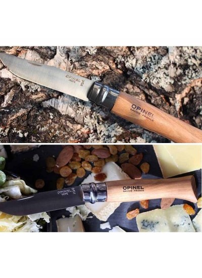 Opinel Inox 6 No Kayın Saplı Paslanmaz Çelik Çakı