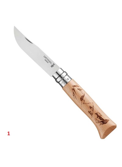 Opinel Inox No 08 Alpine Macera Çok Desenli Paslanmaz Çelik Çakı