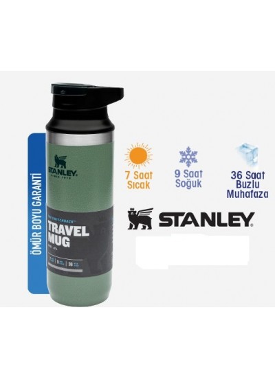 Stanley Travel Mug 0.47 Litre Paslanmaz Çelik Kapaklı Termos Yeşil