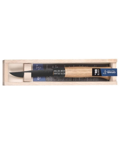 Opinel Inox Black Edition No 8 Meşe Saplı Paslanmaz Çakı Siyah