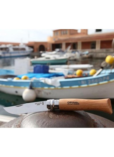 Opinel Inox 9 No Kayın Saplı Paslanmaz Çelik Çakı Bıçak