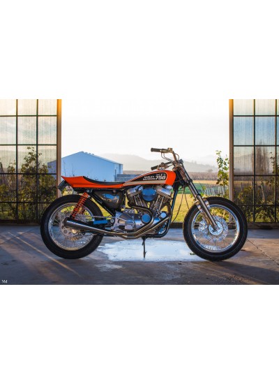 Harley Davidson XR750 Turuncu/Siyah 1:18 Model Motosiklet