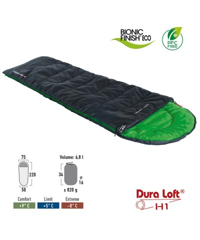 High Peak Easy Travel -8 ° C Uyku Tulumu BIONIC-FINISH ECO