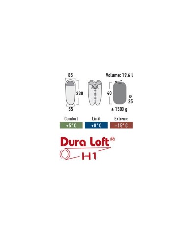 High Peak Tr 300 Sol Fermuar -15°C Uyku Tulumu Dura Loft H1